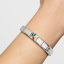 Load image into Gallery viewer, COMPOSABLE CLASSIC LINK 330204/41 OLIVE BRANCH IN 925 SILVER &amp; COLOURED ENAMEL
