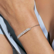 Load image into Gallery viewer, LIFE BOUQUET STERLING SILVER BAR BRACELET 242505/010 WHITE CZ
