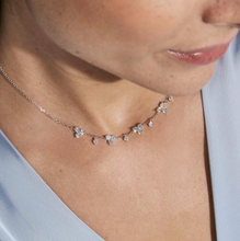 Load image into Gallery viewer, LIFE BOUQUET NECKLACE 242507/010 SILVER &amp; WHITE CZ
