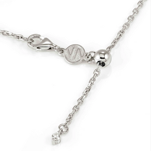 LIFE BOUQUET STERLING SILVER NECKLACE 242508/010 WHITE CZ SEMI SPHERE