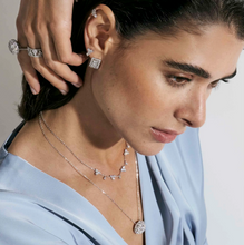 Load image into Gallery viewer, LIFE BOUQUET EARRINGS 242510/010 SILVER &amp; WHITE CZ STUDS
