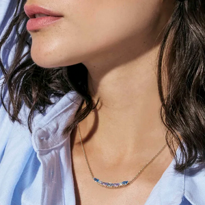 COLOUR WAVE NECKLACE 149857/061 STERLING SILVER SOFT LAVENDER CZ