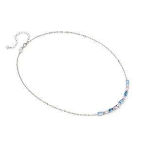 COLOUR WAVE LARGE NECKLACE 149858/061 STERLING SILVER SOFT LAVENDER CZ