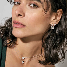 Load image into Gallery viewer, PETIT SPARKLE NECKLACE 242303/003 GOLD FOUR LEAF CLOVER WITH CZ
