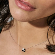 Load image into Gallery viewer, PETIT SPARKLE NECKLACE 242303/001 STERLING SILVER FOUR LEAF CLOVER WITH CZ
