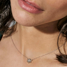 Load image into Gallery viewer, PETIT SPARKLE NECKLACE 242303/012 GOLD FLOWER WITH CZ

