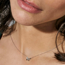 Load image into Gallery viewer, PETIT SPARKLE NECKLACE 242303/042 GOLD BUTTERFLY WITH CZ
