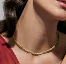 Load image into Gallery viewer, ENIGMATIC SHINE NECKLACE 242407/012 GOLD WITH WHITE CZ
