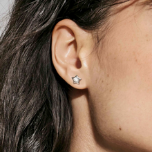 Load image into Gallery viewer, PETIT SPARKLE STUDS 242304/007 STERLING SILVER STAR WITH CZ
