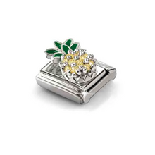 Load image into Gallery viewer, COMPOSABLE CLASSIC LINK 330328/21 YELLOW PINEAPPLE IN 925 SILVER &amp; CZ
