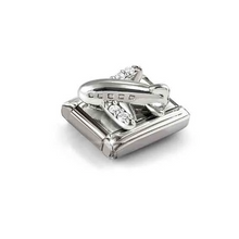 Load image into Gallery viewer, COMPOSABLE CLASSIC LINK 330327/19 WHITE AEROPLANE IN 925 SILVER &amp; CZ
