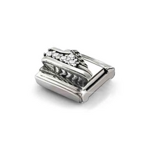 Load image into Gallery viewer, COMPOSABLE CLASSIC LINK 330327/17 WHITE SNEAKER IN 925 SILVER &amp; CZ
