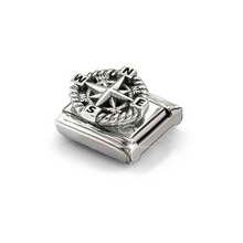 Load image into Gallery viewer, COMPOSABLE CLASSIC LINK 330114/01 COMPASS RELIEF IN SILVER
