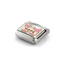 Load image into Gallery viewer, COMPOSABLE CLASSIC LINK 430202/50 FUCHSIA HOPE BUTTERFLY IN 9K ROSE GOLD

