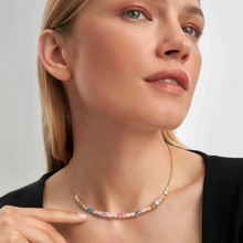 Load image into Gallery viewer, COLOUR WAVE NECKLACE 149826/010 STERLING SILVER &amp; COLOURED CZ

