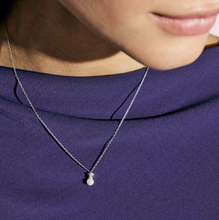 Load image into Gallery viewer, PEARLS LOOP NECKLACE 242902/007 PEARL STAR PENDANT IN SILVER
