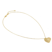 Load image into Gallery viewer, LEAF OF LIGHT NECKLACE 243107/012 GOLD MEDIUM HEART

