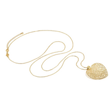 Load image into Gallery viewer, LEAF OF LIGHT NECKLACE 243108/012 GOLD LARGE HEART
