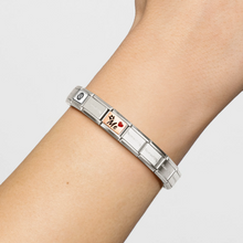 Load image into Gallery viewer, COMPOSABLE CLASSIC LINK 430204/09 ME WITH HEART &amp; CROWN IN 9K ROSE GOLD &amp; ENAMEL
