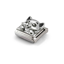 Load image into Gallery viewer, COMPOSABLE CLASSIC LINK 330114/18 CAT IN SILVER
