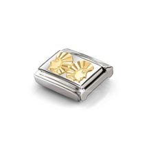 Load image into Gallery viewer, COMPOSABLE CLASSIC LINK 030167/03 GEMINI WITH ETCHED DETAIL IN 18K GOLD
