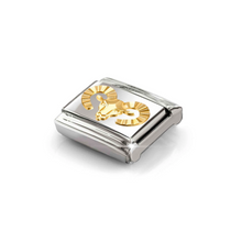 Load image into Gallery viewer, COMPOSABLE CLASSIC LINK 030167/01 ARIES WITH ETCHED DETAIL IN 18K GOLD
