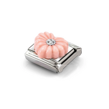 Load image into Gallery viewer, COMPOSABLE CLASSIC LINK 330512/27 CORAL HEART IN SILVER &amp; CZ

