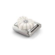Load image into Gallery viewer, COMPOSABLE CLASSIC LINK 330512/25 WHITE HEART IN SILVER &amp; CZ
