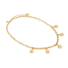 Load image into Gallery viewer, WEAR &amp; STYLE NECKLACE 134510/009 GOLDEN STAR PENDANTS
