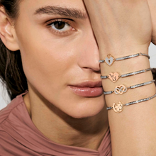 Load image into Gallery viewer, MILLELUCI BELOVED BRACELET 028017/079 ROSE GOLD HEART WITH DOG WITH CZ
