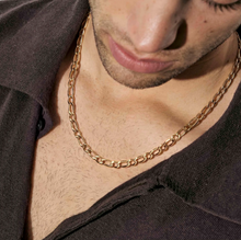 Load image into Gallery viewer, BOLD STEEL NECKLACE 133216/012 GOLD LINK CHAIN
