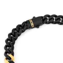 Load image into Gallery viewer, BOLD STEEL BRACELET 133206/001/2/3 BLACK &amp; YELLOW PVD CHAIN
