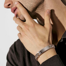 Load image into Gallery viewer, BOLD STEEL BRACELET 133210/001/2/3 STAINLESS STEEL LARGE CHAIN WITH ENGRAVING PLATE
