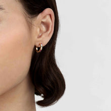 Load image into Gallery viewer, CARISMATICA EARRINGS 240914/005 GOLD HOOPS WITH COLOURFUL CZ
