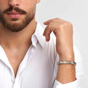 COMPOSABLE CLASSIC LINK 030166/66 PROTECT LIFE IN 18K GOLD & ENAMEL