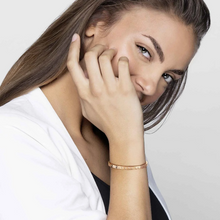 Load image into Gallery viewer, INFINITO BANGLE 028202/012 GOLD WITH CZ
