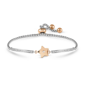 MILLELUCI REFINED BRACELET WITH CZ 028017/023 ROSE GOLD STAR WITH CZ