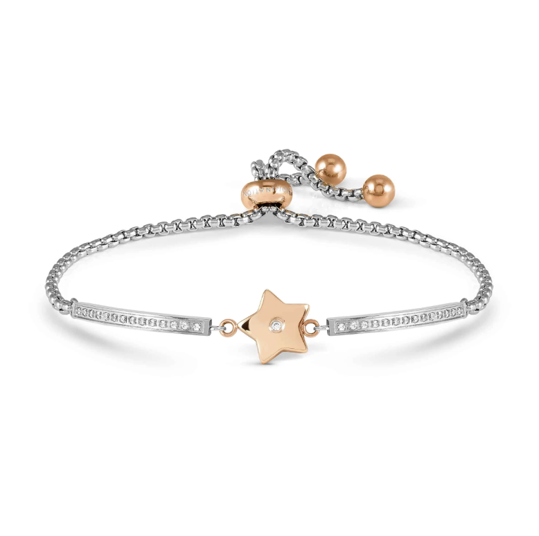 MILLELUCI REFINED BRACELET WITH CZ 028017/023 ROSE GOLD STAR WITH CZ