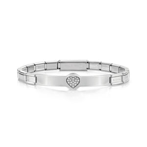 TRENDSETTER BRACELET 021133/022 STAINLESS STEEL & CZ HEART