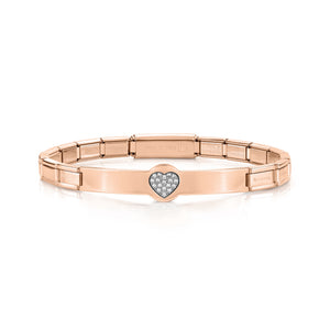 TRENDSETTER BRACELET 021135/022 ROSE GOLD PVD & CZ HEART