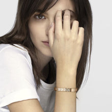 Load image into Gallery viewer, TRENDSETTER BRACELET 021144/012 GOLD PVD, MOTHER OF PEARL &amp; CZ
