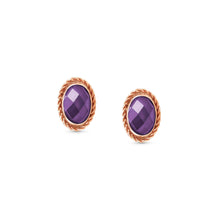 Load image into Gallery viewer, EARRINGS 027821/001 PURPLE CZ
