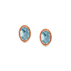 EARRINGS 027821/006 LIGHT BLUE CZ
