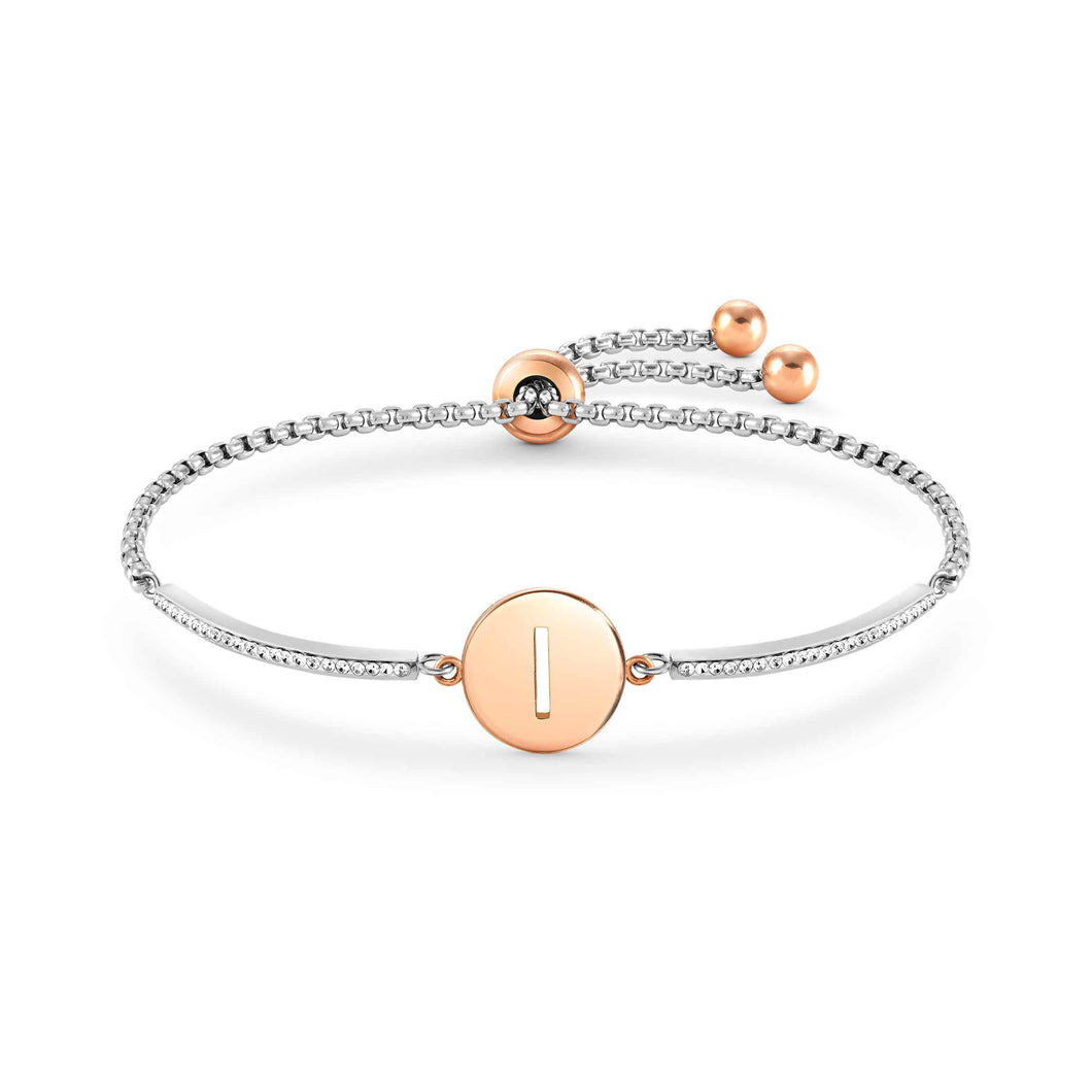 MILLELUCI BRACELET WITH CZ 028007/009 LETTER I