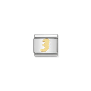 COMPOSABLE CLASSIC LINK 030102/03 NUMBER 3 IN 18K GOLD