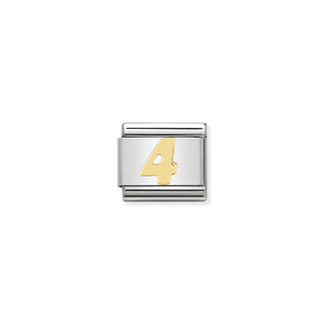COMPOSABLE CLASSIC LINK 030102/04 NUMBER 4 IN 18K GOLD