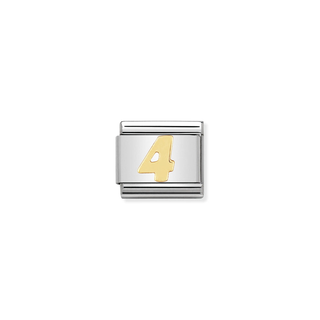 COMPOSABLE CLASSIC LINK 030102/04 NUMBER 4 IN 18K GOLD