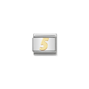 COMPOSABLE CLASSIC LINK 030102/05 NUMBER 5 IN 18K GOLD