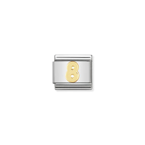 COMPOSABLE CLASSIC LINK 030102/08 NUMBER 8 IN 18K GOLD