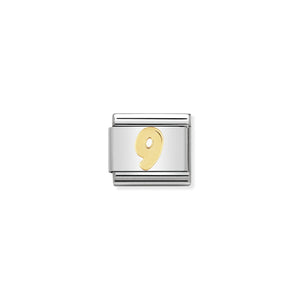 COMPOSABLE CLASSIC LINK 030102/09 NUMBER 9 IN 18K GOLD